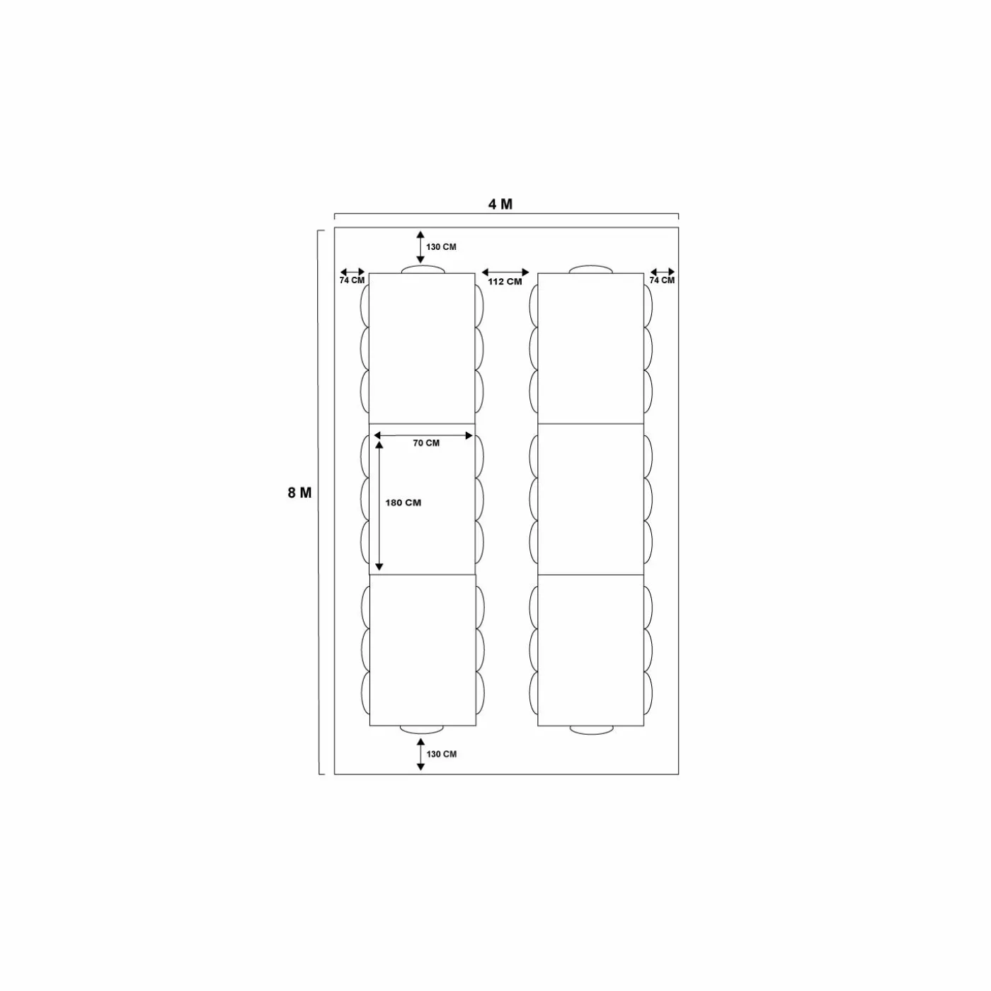 Barnum 4x8 m blanc pour réceptions