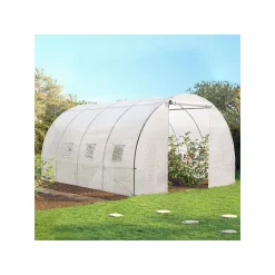 Bâche de rechange pour serre tunnel 12m² blanche