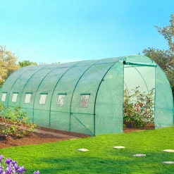 Bâche serre tunnel relevable verte 3x6m
