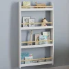 Bibliothèque enfant murale blanc et bois