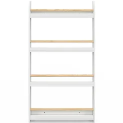 Bibliothèque enfant murale blanc et bois