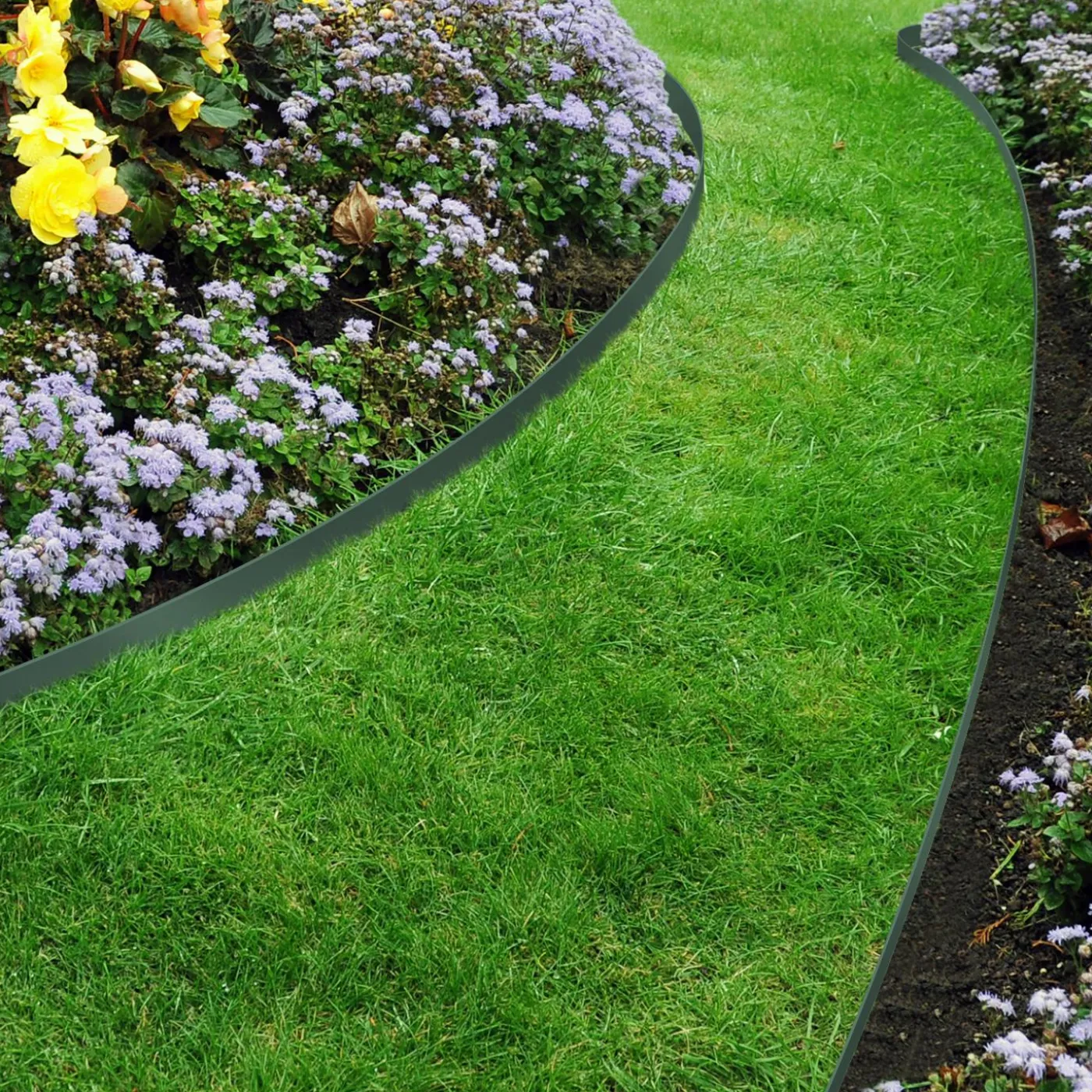 Bordure de jardin flexible verte à planter