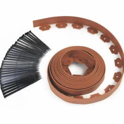 Bordure de jardin flexible marron terracotta à planter
