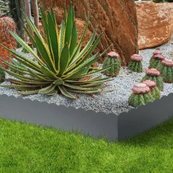Bordures de jardin en acier gris anthracite