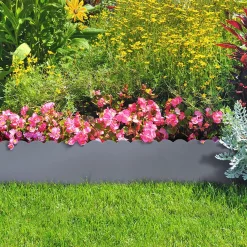 Bordures de jardin en acier gris anthracite