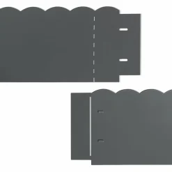 Bordures de jardin en acier gris anthracite