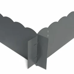 Bordures de jardin en acier gris anthracite