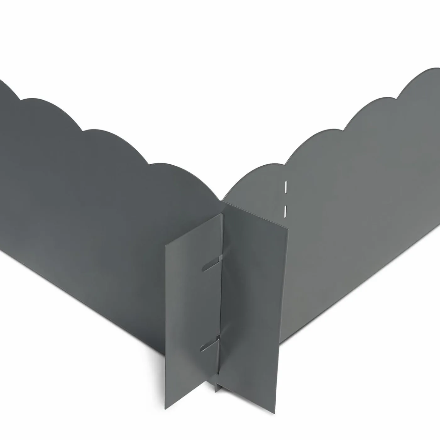 Bordures de jardin en acier gris anthracite