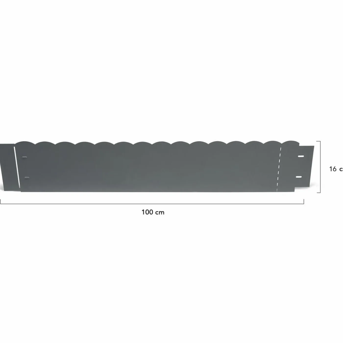 Bordures de jardin en acier gris anthracite
