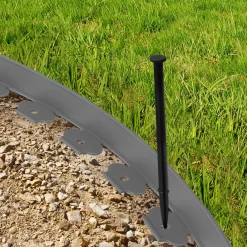 Bordures de jardin flexibles gris anthracite 8mx12cm