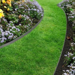 Bordures de jardin flexibles gris anthracite 8mx12cm