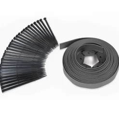 Bordures de jardin flexibles gris anthracite 8mx12cm
