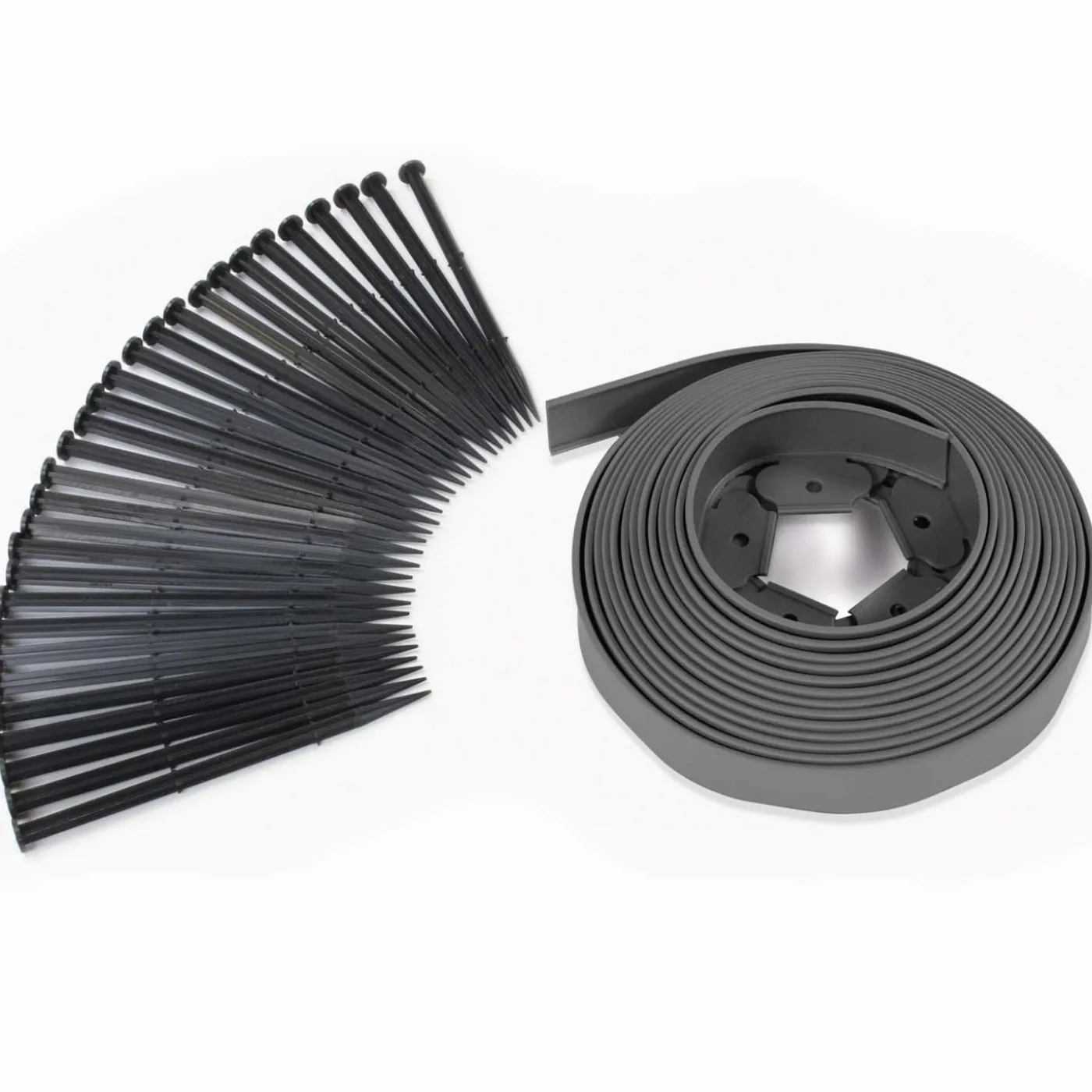 Bordures de jardin flexibles gris anthracite 8mx12cm