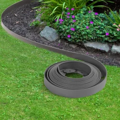 Bordures de jardin flexibles gris anthracite