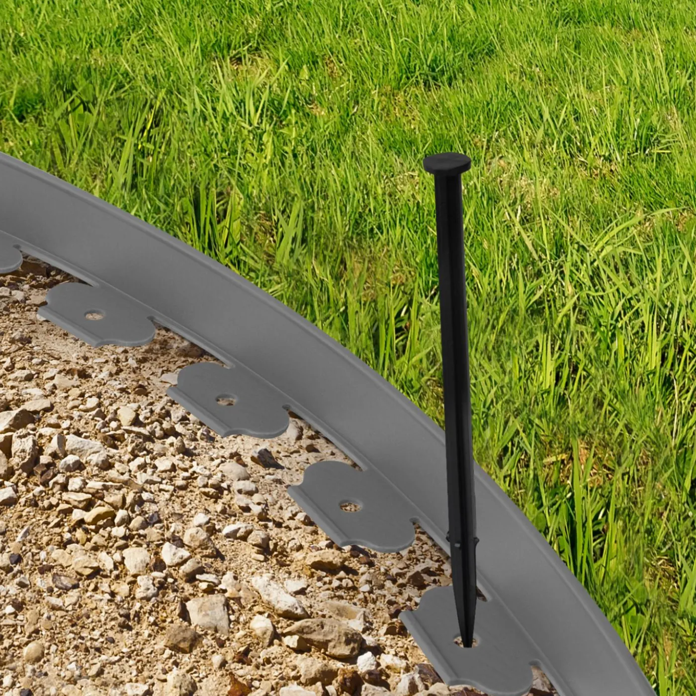 Bordures de jardin flexibles gris anthracite