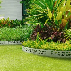 Bordurette de jardin grise flexible en acier