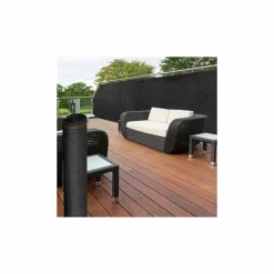 Brise vue 1,8 m x 10 m noir occultant 220 gr/m²