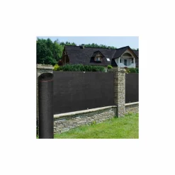 Brise vue 1,8 m x 10 m noir occultant 220 gr/m²