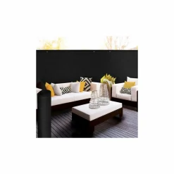 Brise vue 1,8 m x 10m noir occultant 300 g m²