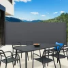Brise vue enroulable gris 400x200 cm