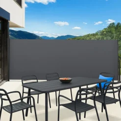 Brise vue enroulable gris 400x200 cm