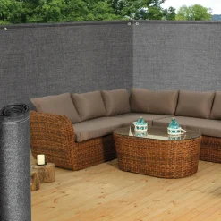 Brise vue gris 1,8 m x 10 m occultant 300 g m²