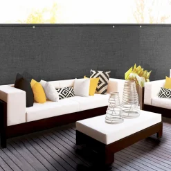 Brise vue gris 1,2 m x 10 m occultant 400 g/m²