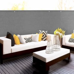 Brise vue gris clair 1,5 m x 10 m occultant 220 g/m²