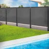 Brise vue 2m x 10m gris occultant 220g m²