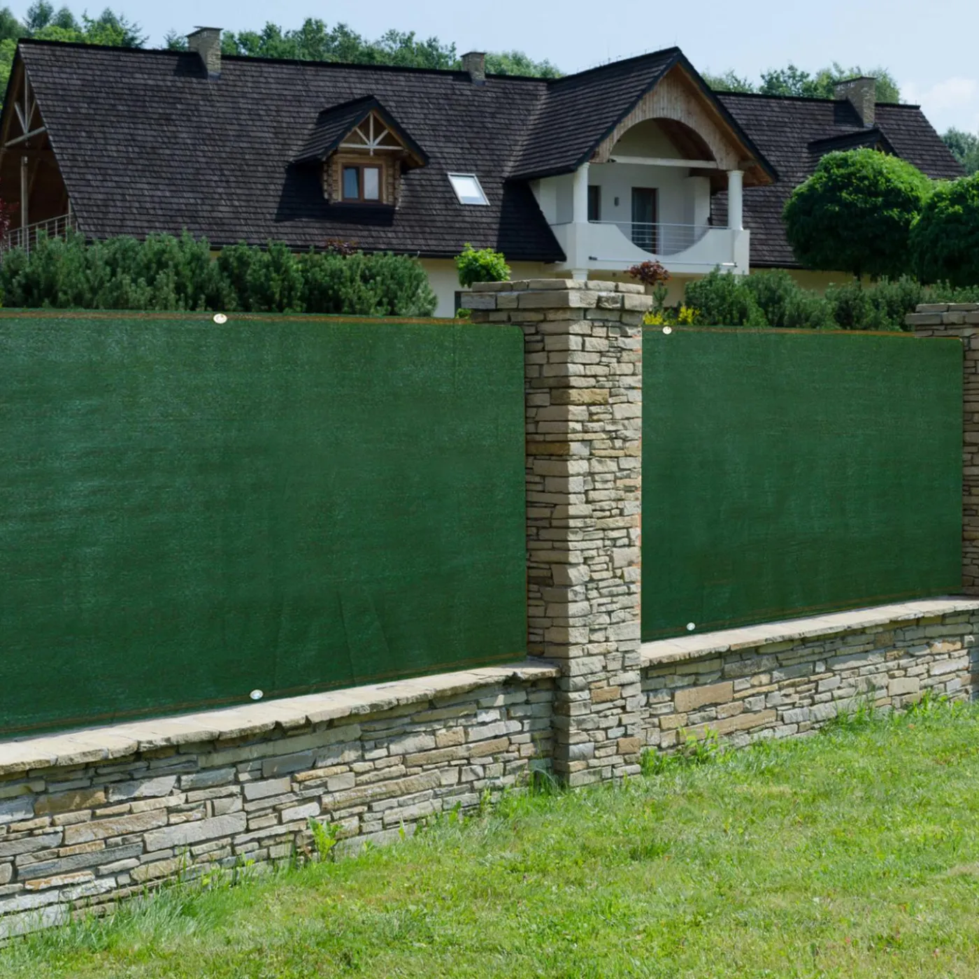 Brise vue 1m x 10m vert occultant 90g m²
