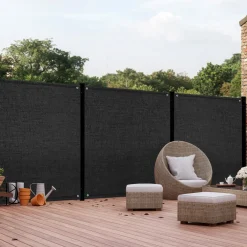 Brise vue noir 1,5 m x 10 m occultant et résistant 400 g/m²