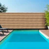 Brise vue occultant effet claustra en bois 1,5 x 10 M 160 gr/m²