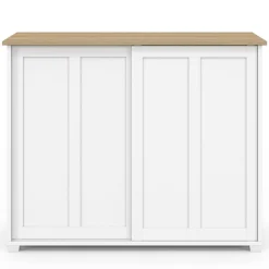 Buffet 100 cm 2 portes coulissantes blanc