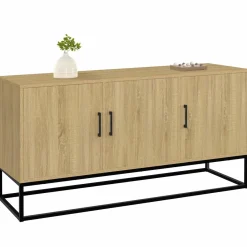 Buffet bas industriel bois et noir