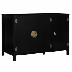 Buffet bas noir style asiatique 3 portes