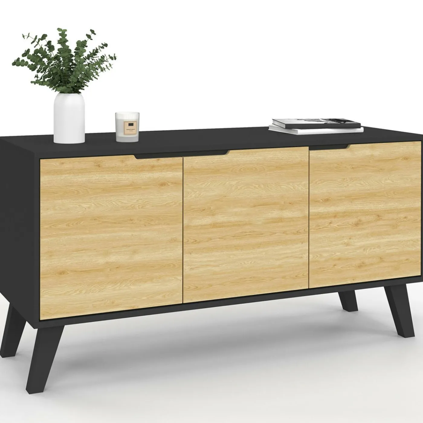 Buffet bas scandinave noir