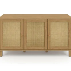 Buffet bas vintage effet cannage