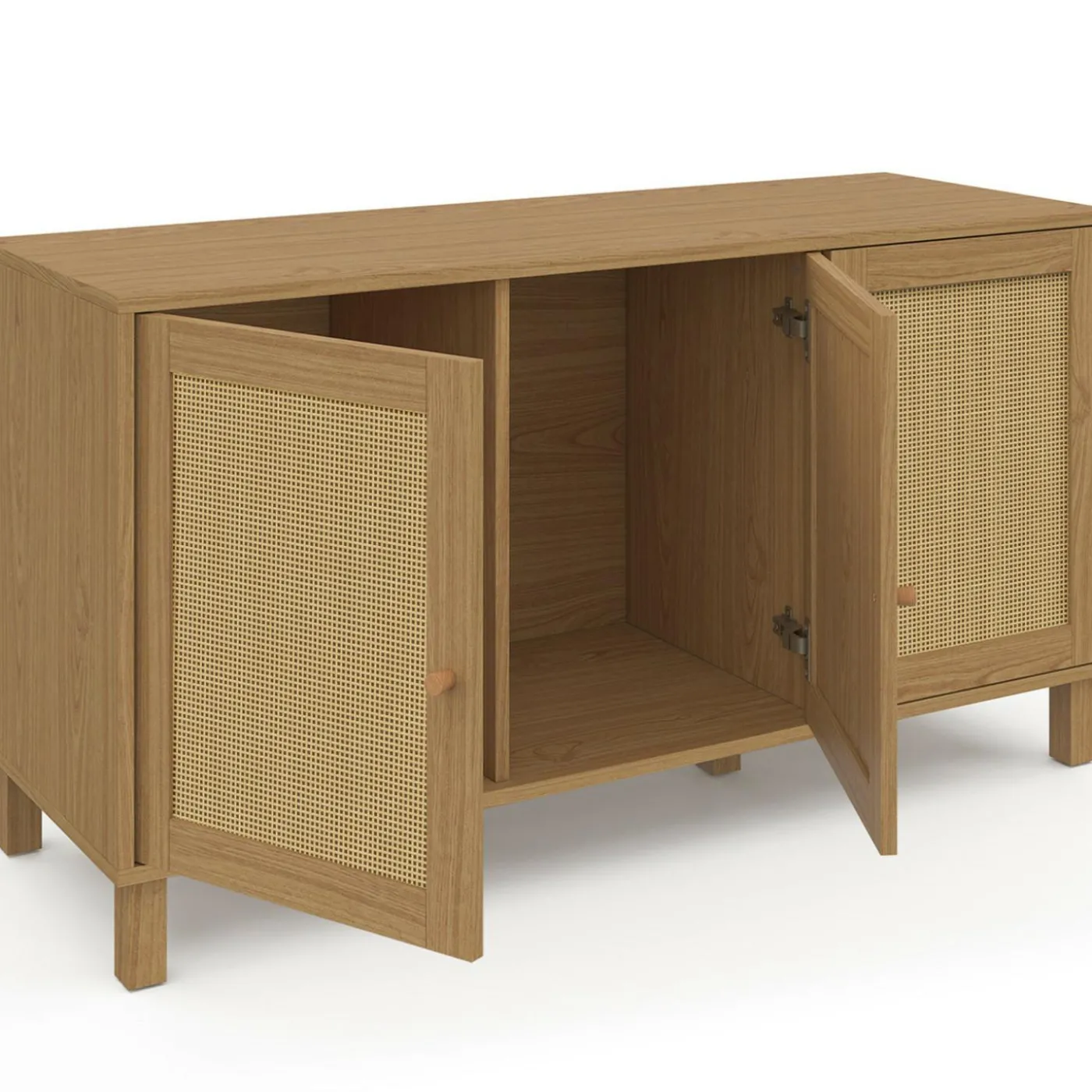 Buffet bas vintage effet cannage