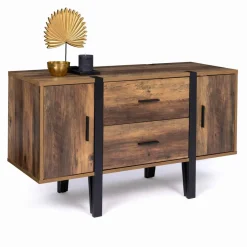 Buffet bois foncé avec pied épingle