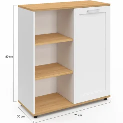 Buffet d'appoint blanc et bois