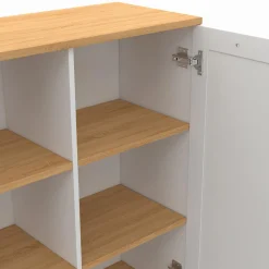 Buffet d'appoint blanc et bois