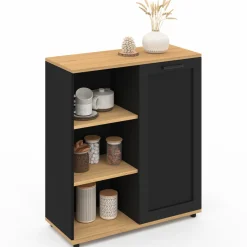 Buffet d'appoint noir et bois
