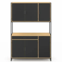 Buffet de cuisine industriel 120 cm avec 6 portes