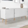 Buffet scandinave bois blanc EFFIE