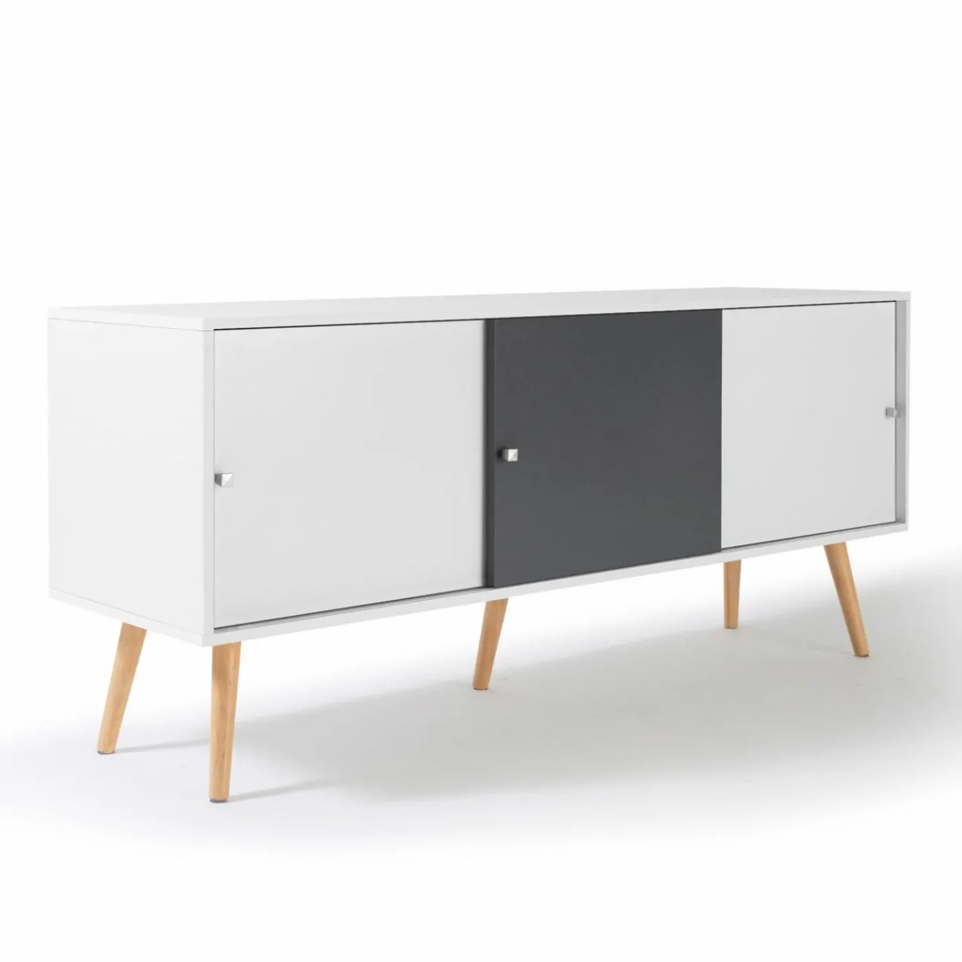 Buffet scandinave bois blanc et gris EFFIE