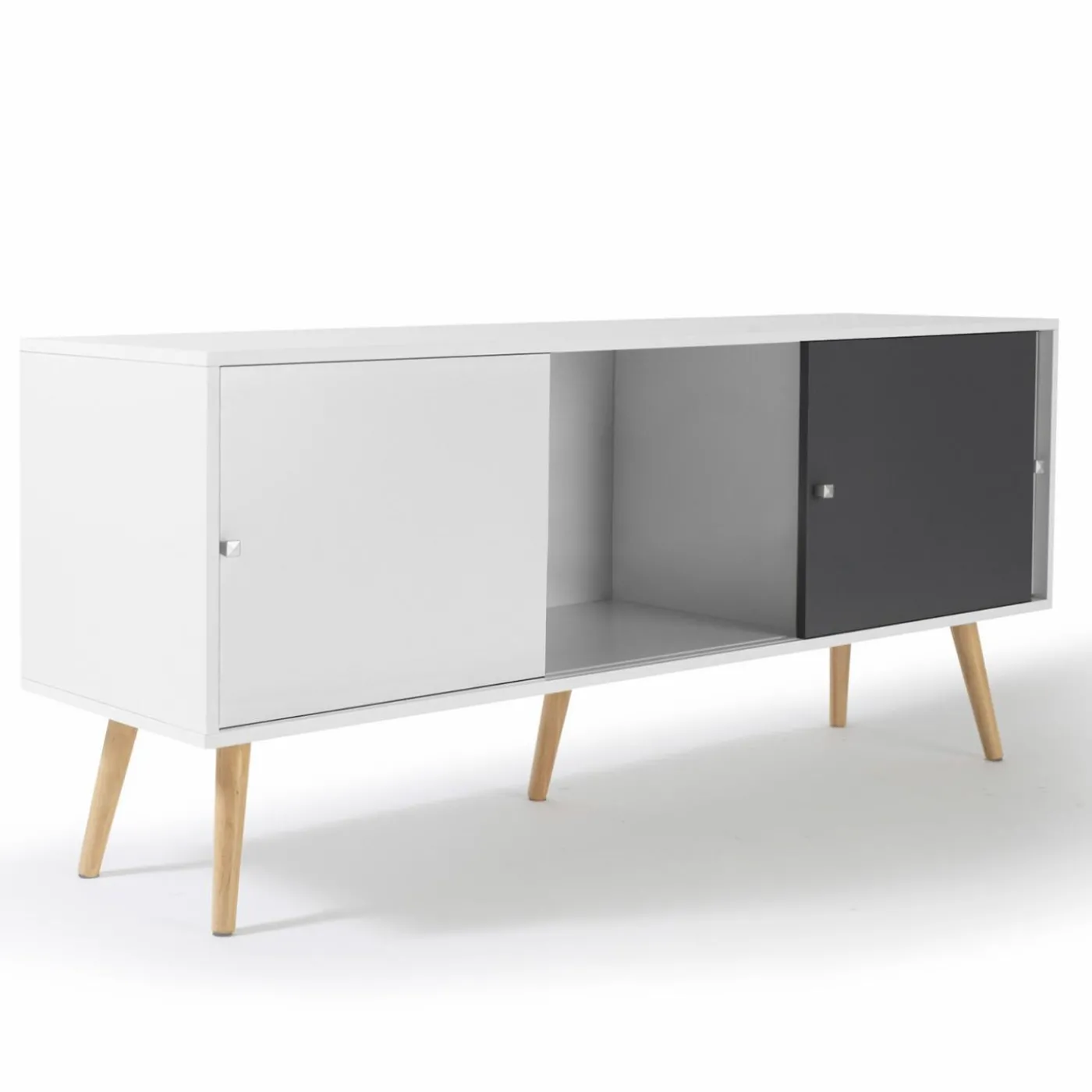 Buffet scandinave bois blanc et gris EFFIE
