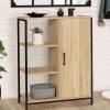 Buffet style industriel avec étagères et placard