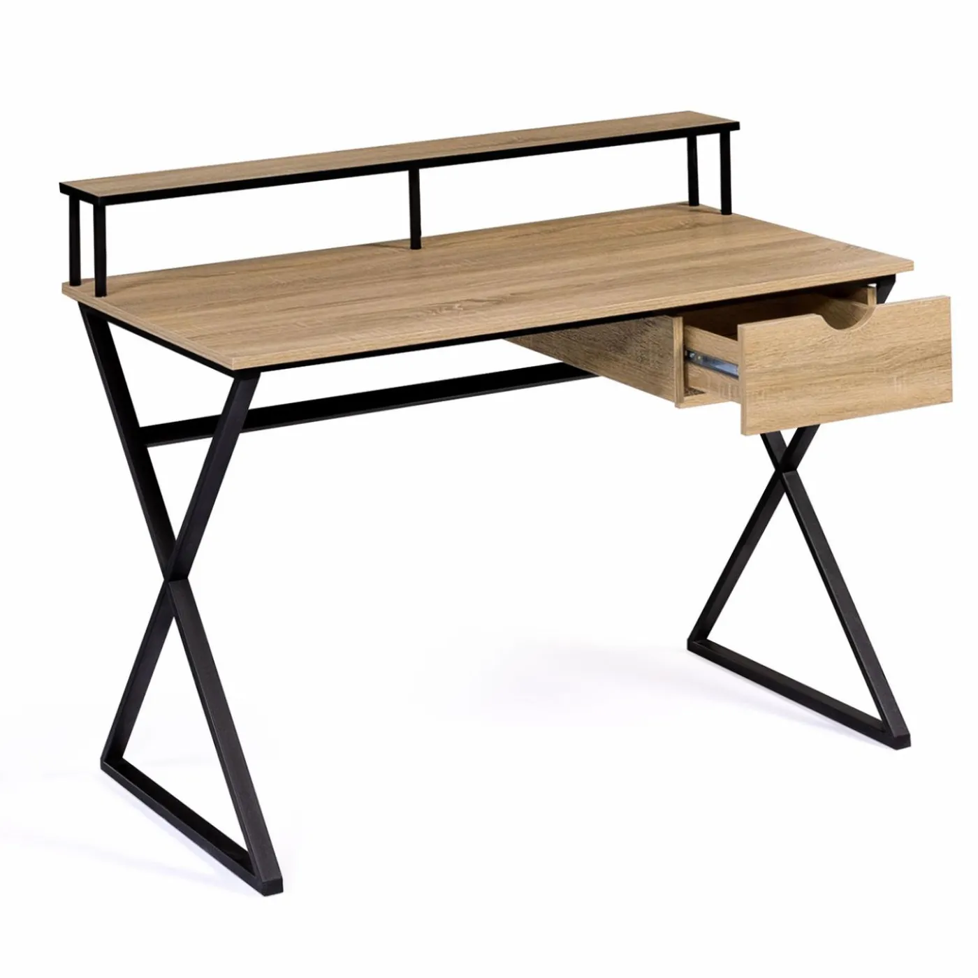Bureau industriel avec tiroir 110 cm