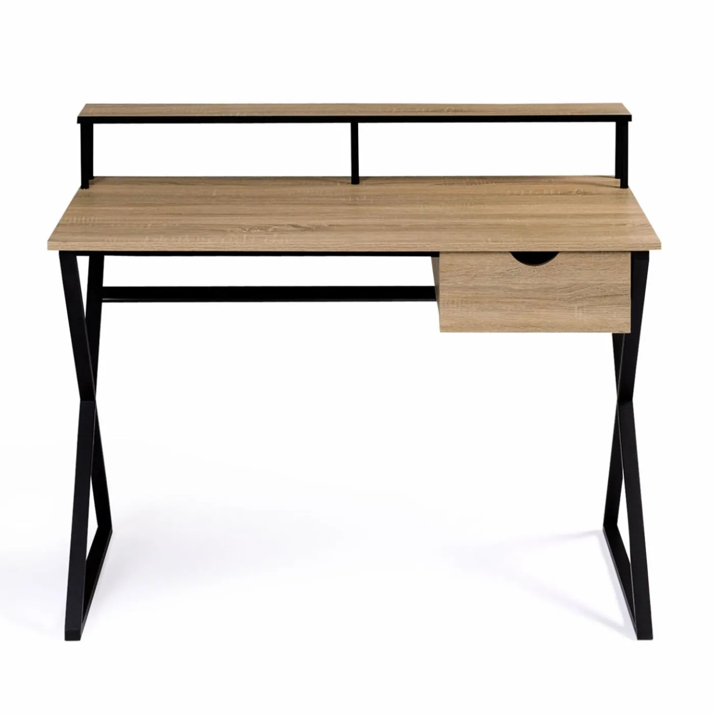 Bureau industriel avec tiroir 110 cm