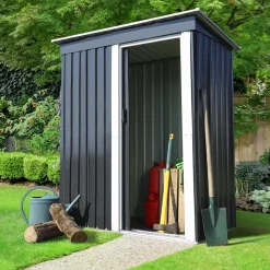 Cabanon de jardin en métal toit plat 1,3m²